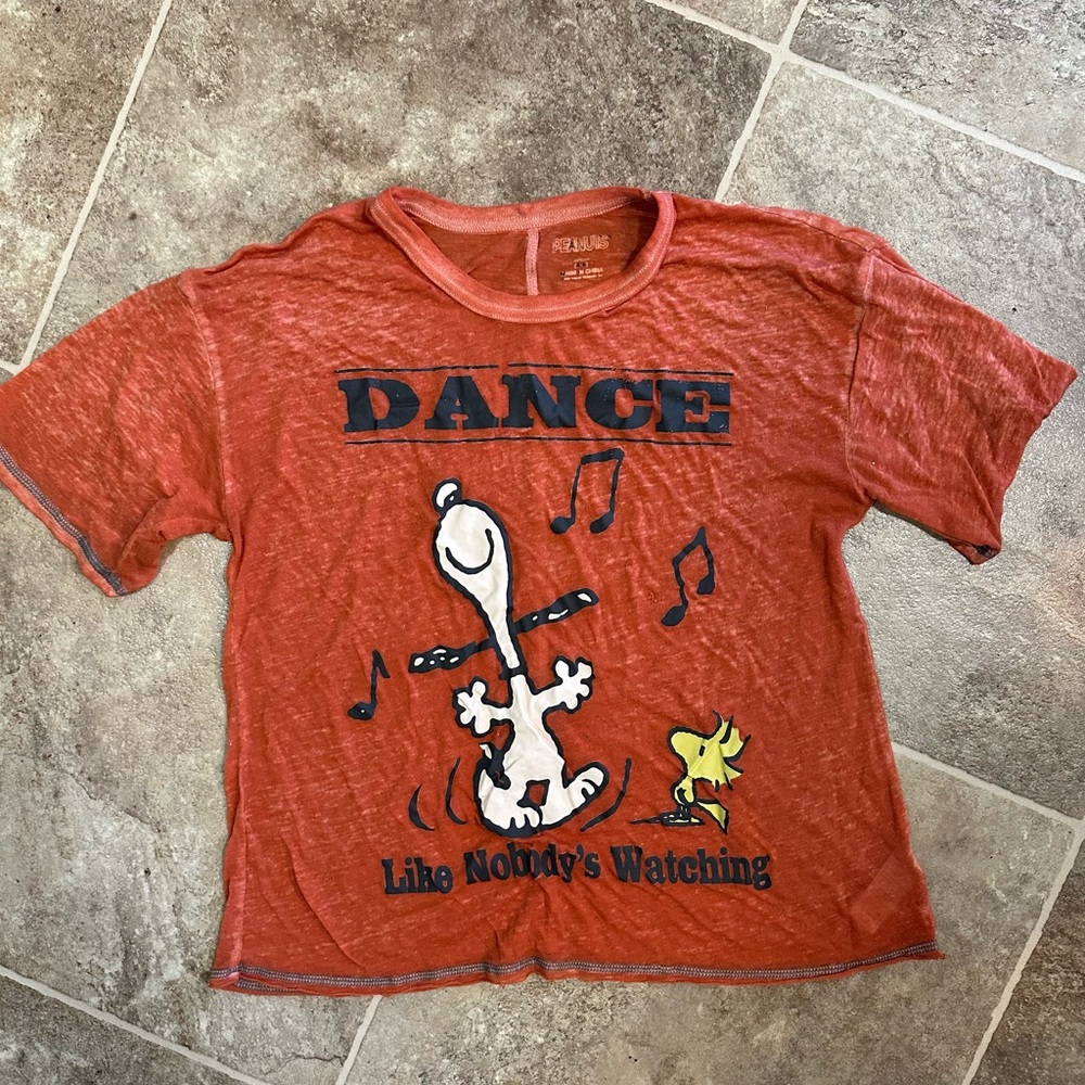 Red Graphic Peanuts T-Shirt